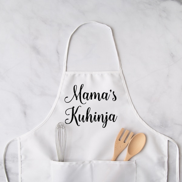 Mama's Kuhinja, Mom's Kitchen Bosnian Apron, Mom Gift, Croatian Home Gift, Balkan Home Gift