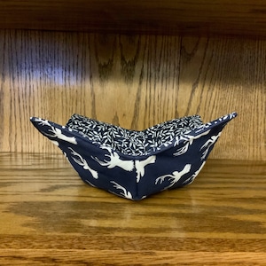 Deer Head Reversible Bowl Cozy, Bowl Cozy, Deer Bowl Cozy