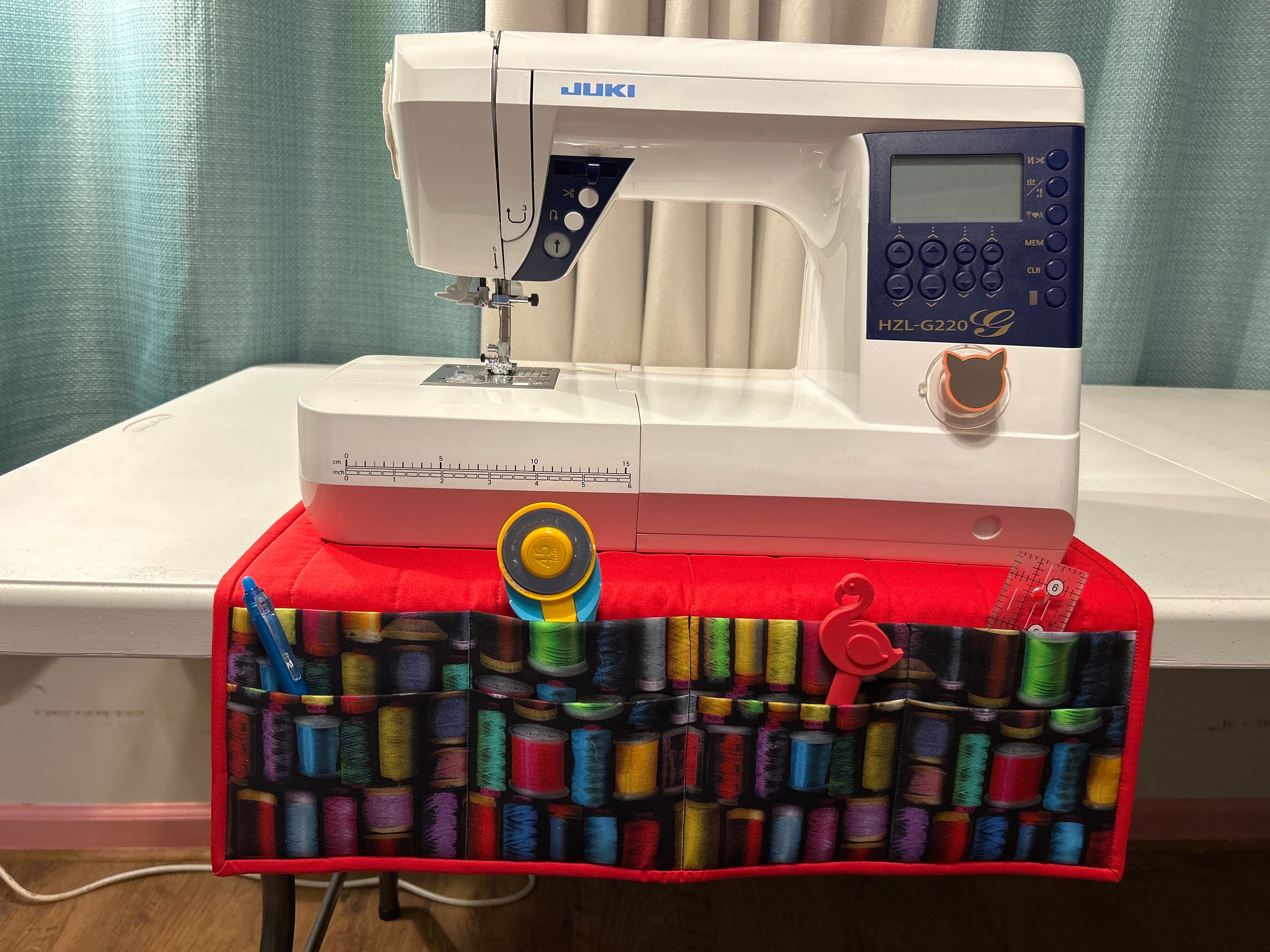 Sewing Machine Organizer, Sewing Machine Mat, 8 Pocket Sewing Machine