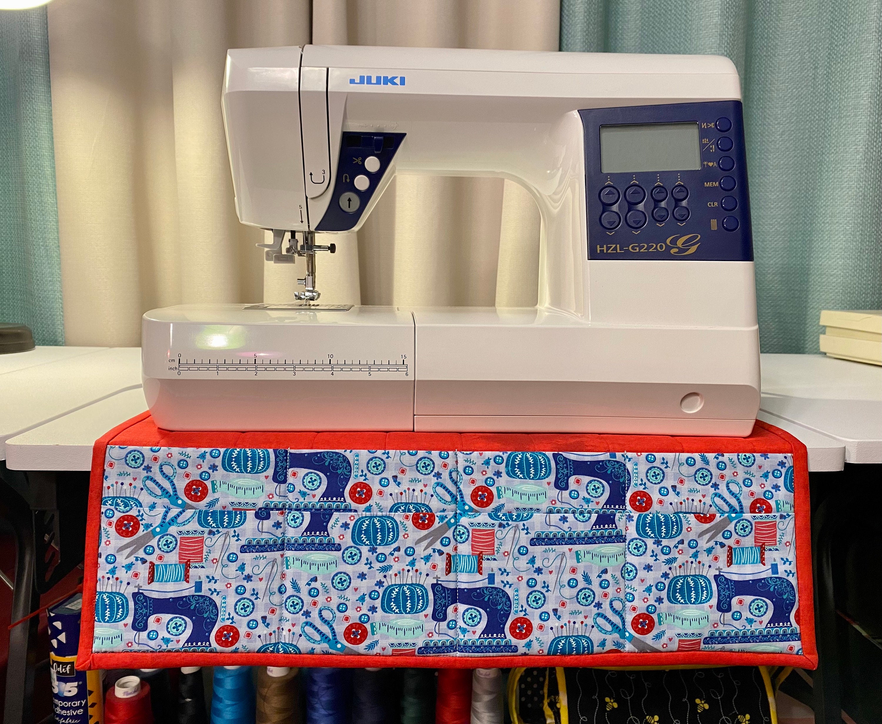 Sewing Machine Organizer, Sewing Machine Mat, 8 Pocket Sewing Machine