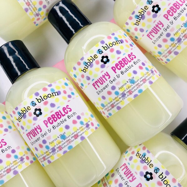 Fruity Pebbles Gel de ducha y baño de burbujas, Fruity Pebbles Wash, Fruity Pebbles Bubble Bath