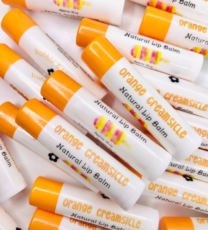 Orange Creamsicle Lip Balm Orange Lip Gloss Natural Lip Balm Etsy