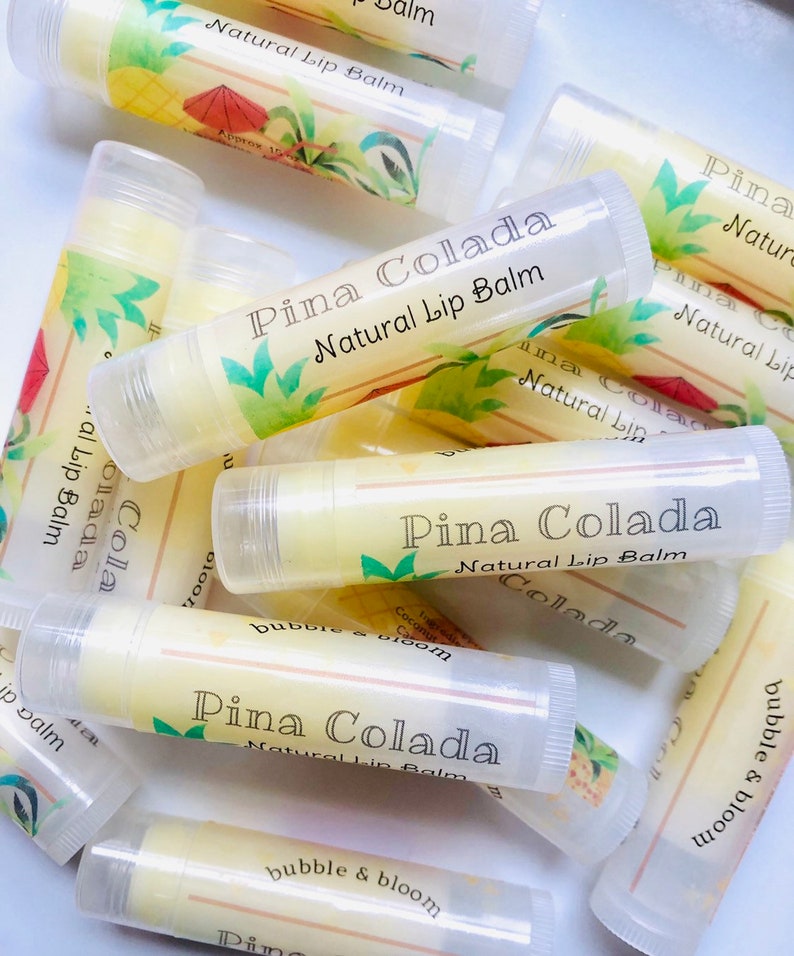 Pina Colada Lip Balm Pina Colada Lip Gloss Natural Lip Balm Etsy