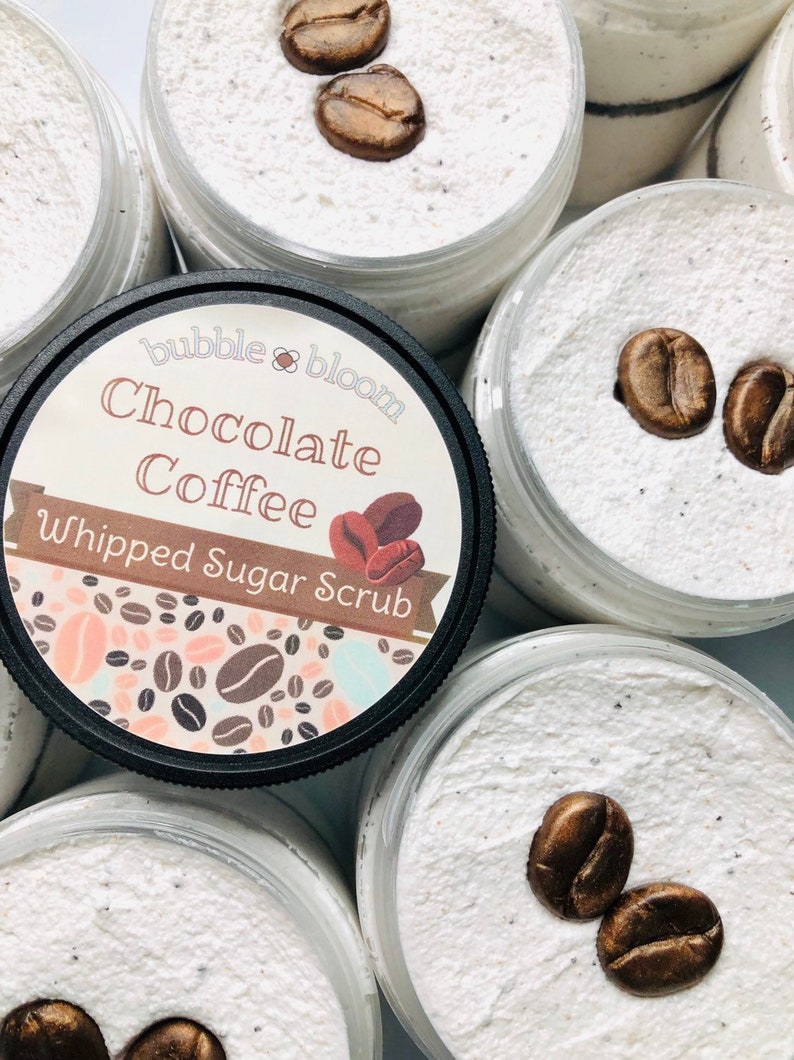 Coffee Whipped Sugar Scrub Soap Chocolate Coffee Sugar Scrub image 0