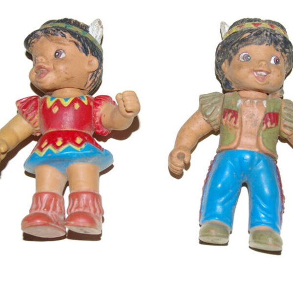 figurines indiennes en plastique souple