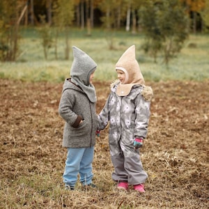 Kids winter hat, Dwarfs hat, baby balaclava wool, Hood Helmet, gnom&#39;es hat