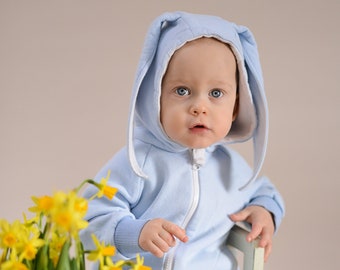 Baby Boy Clothes, Long Sleeve Jumpsuit, Cotton Overalls, Baby Rabbit Onesie Funny