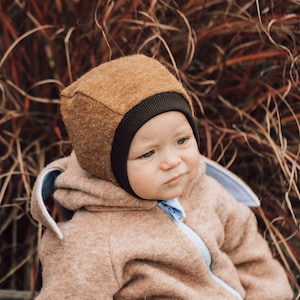 Newborn winter hat,baby balaclava wool, Hood Helmet