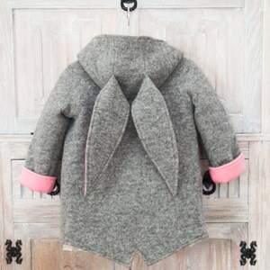Baby girl jacket, Rabbit coat, Hoodies for girls, Bunny ears hoodie image 6