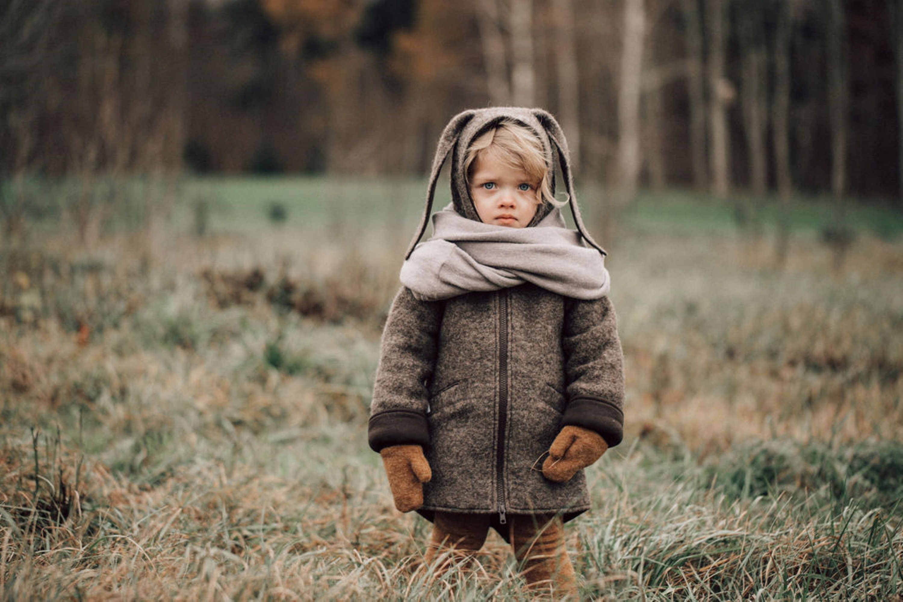 Wool Coat With Hood Baby Jacket Warm Winter Coat Bunny Ears - Etsy
