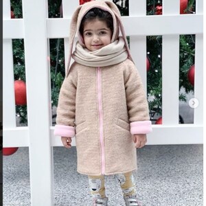 Baby girl jacket, Rabbit coat, Hoodies for girls, Bunny ears hoodie image 5