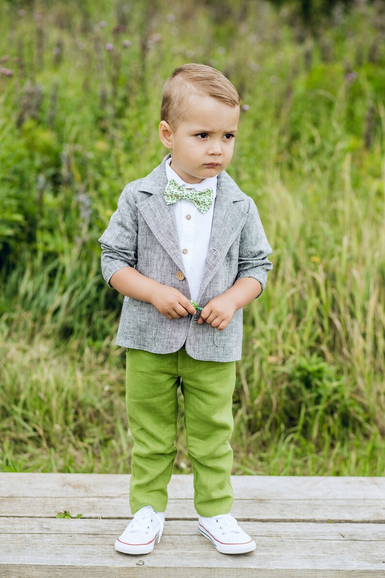 Baby Boy Wedding Outfit Boys Linen Suit Page Boy Outfit Etsy