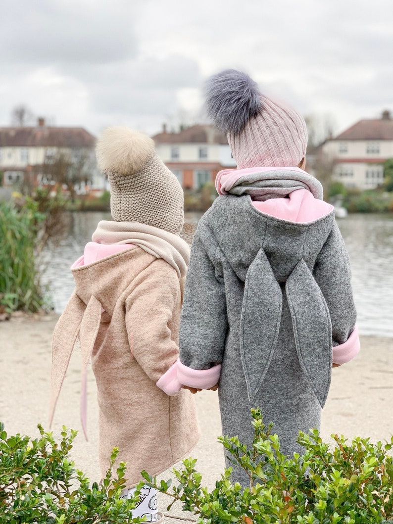 Baby girl jacket, Rabbit coat, Hoodies for girls, Bunny ears hoodie image 1