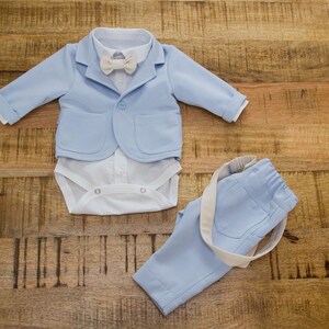 Ring Bearer Suit, Boys Formal Wear, Boy Baptism Outfit, Boys Linen Suit