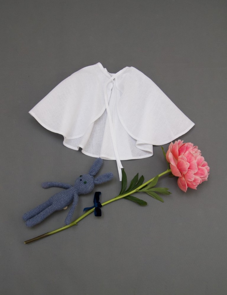 Baby Christening Cape Full Circle Cloak Linen Cape Pelerine Etsy