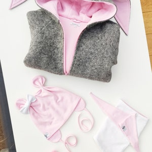 Baby girl jacket, Rabbit coat, Hoodies for girls, Bunny ears hoodie image 9