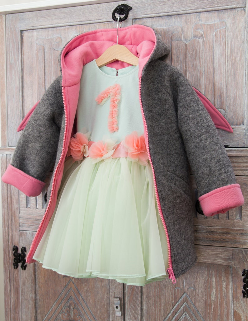 Baby girl jacket Rabbit coat Hoodies for girls Bunny ears Etsy