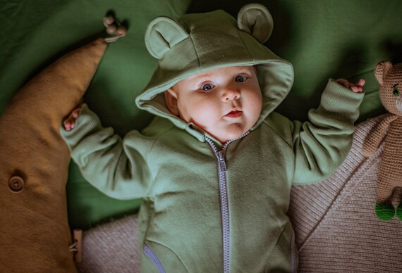 Bear hoodie with ears baby discount