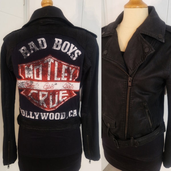 Jeans Jacke Mötley Crüe, denim jacket