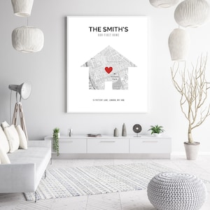 Our first home map print, Digital Download, Personalized Home Map Gift, First Home Gift, New Housewarming Gift, Home sweet home