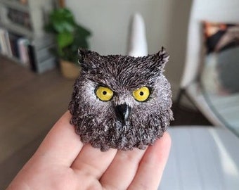 Barn Owl Fridge Magnet Sculpture