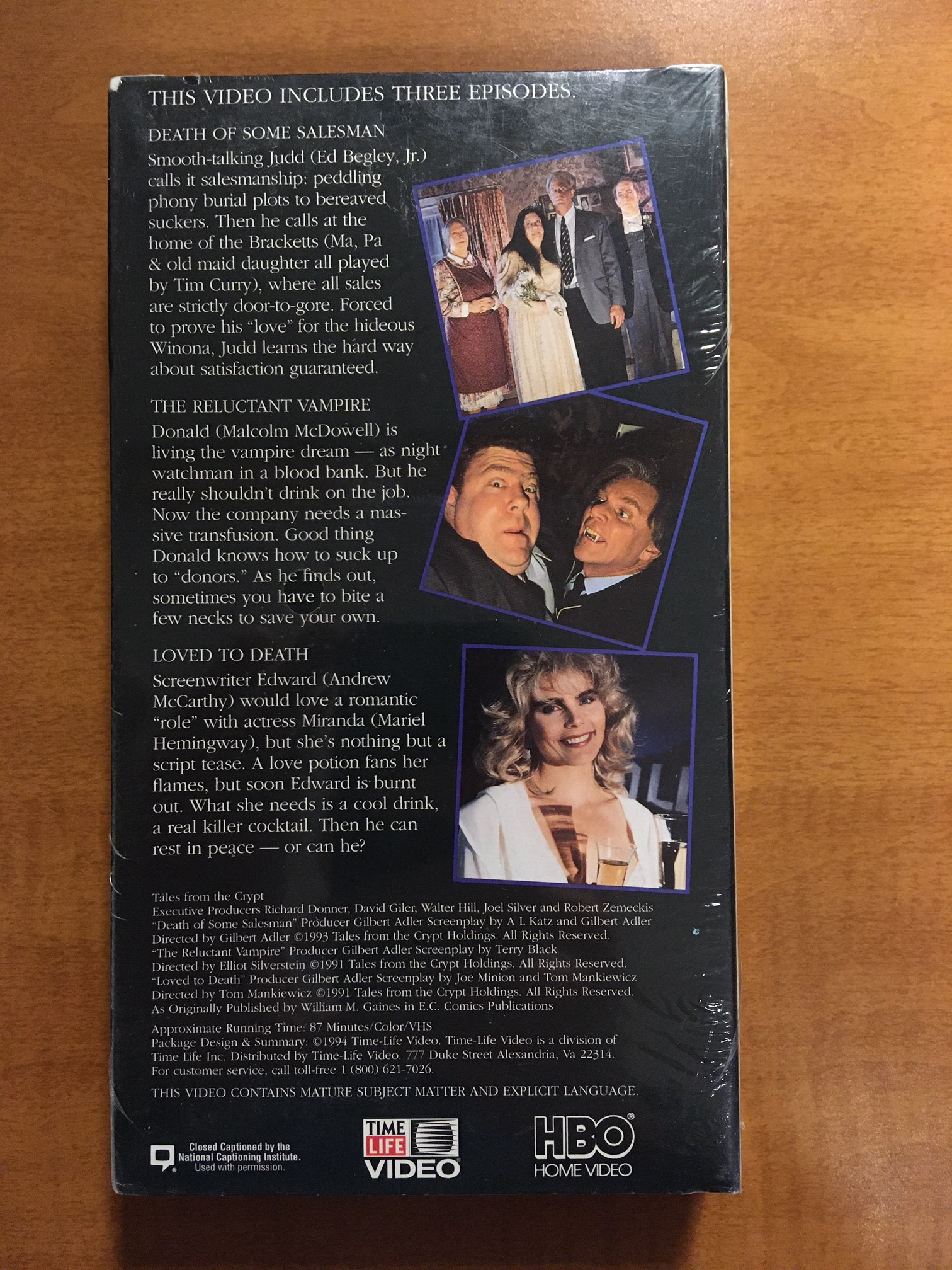 Tales from the Crypt sealed VHS Tape 3 episodes Tim Curry Etsy
