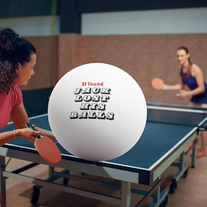 Funny Ping Pong Balls Personalization Add name set of 6,  &quot;If Found Jack Lost His Balls&quot;, Party Supplies, Gag Gifts, Sports