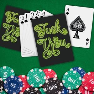 Funny playing cards custom card game gift for him fuck you cards games for everyone custom poker cards