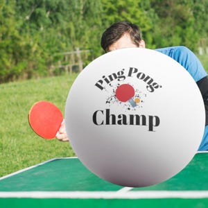 Ping Pong Balls Set of 6  Ping Pong Champ, Fun Sports Gift, Table Tennis Accessories, Party Favors, Sports Event Supplies, gift idea