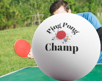 Ping Pong Balls Set of 6  Ping Pong Champ, Fun Sports Gift, Table Tennis Accessories, Party Favors, Sports Event Supplies, gift idea