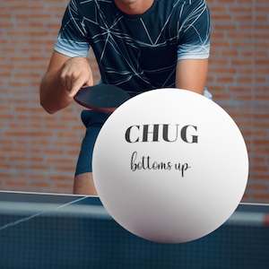 Juego de pelotas de ping pong divertido, perfecto para fiestas, perfecto para beer pong, noches de juegos, regalos, tema de chug, suministros deportivos divertidos, juegos alcohólicos
