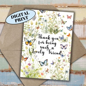 Danke, dass du so ein lieber Freund bist Karte, 5'x7", PDF Druckbar, digitaler Download, Geschenk für jemand Besonderen, Sofortiger Download, Geschenkidee