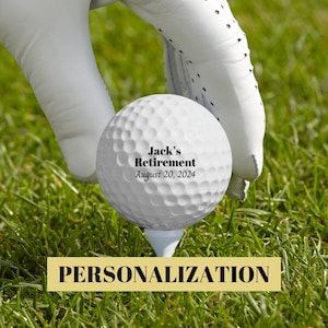 Gulf retirement favors, set of 6, Personalized Golf Balls for Retirement Gift, Sports Memorabilia, Fun Gift for Golfers,