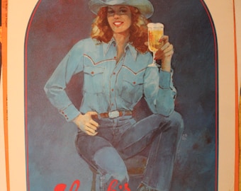 Vintage 1980 Joseph Stroh's Beer Poster 