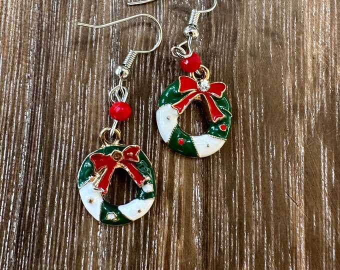 Christmas Wreath Earrings