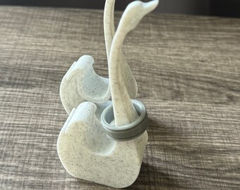 3D Printed 2x Swan Ring Holders