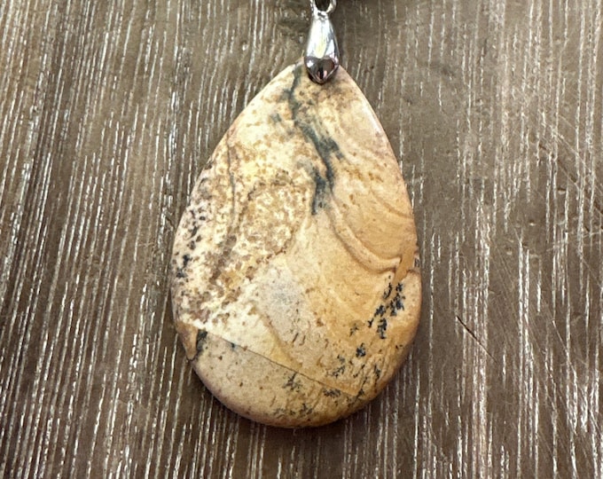 Khaki Jasper Pendant | Jasper Pendant Necklace