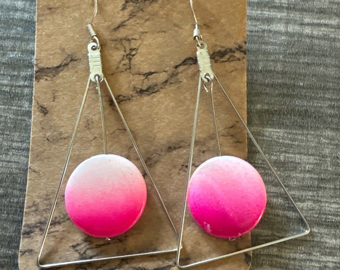 Triangle Hoop Shell Earrings