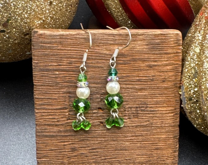 Green Christmas Elf Earrings | Elf Earrings