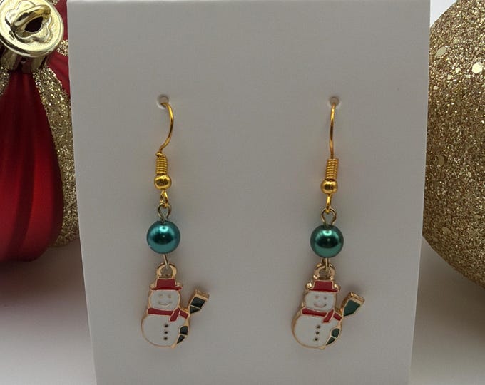 Snowman Earrings | Christmas Earrings | Stocking Stuffer