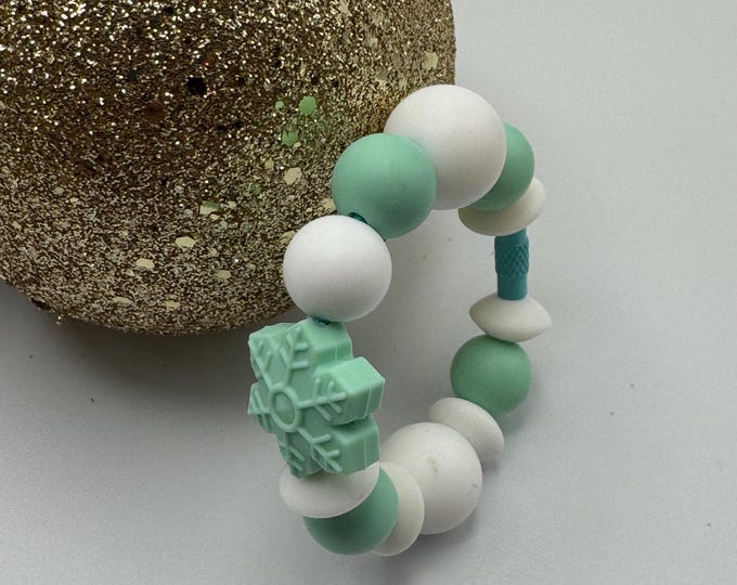 Snowflake Tumbler Handle Bracelet | Stanley Cup Accessories | Snowflake Cup/Tumbler Handle Bracelet