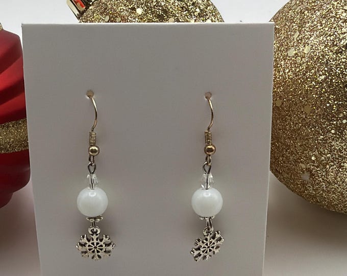 Snowflake Earrings | Stocking Stuffers | Christmas Earrings