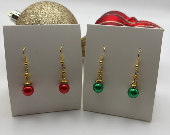 Christmas Ball (Small) Earrings | Multiple Colors | Stocking Stuffers | Christmas Earrings