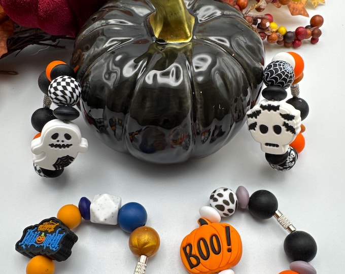 Halloween Themed Tumbler Handle Bracelet | Stanley Cup Accessories | Cup/Tumbler Handle Bracelet