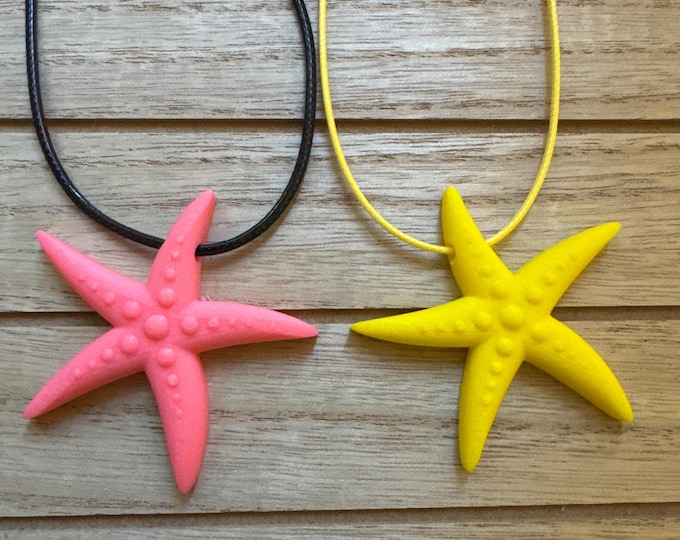 Colorful Starfish | 3D Printed Starfish | Starfish Pendant Necklace