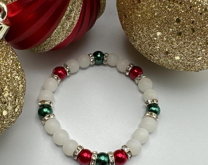 Holiday Bracelet | Rhinestone Bracelet | Christmas Bracelet
