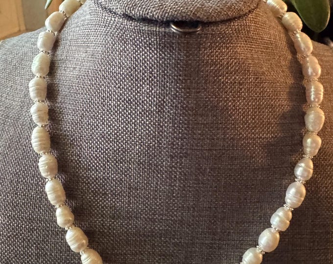 Freshwater Pearl Necklace | Pearl Necklace | 15” Choker Freshwater Pearl Necklace