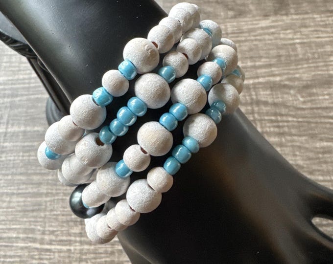 Morse Code Memory Wire Bracelet | Message in a Bracelet | Beaded Bracelet | Support Bracelet