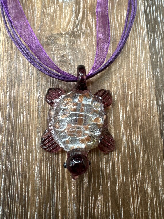 Purple sale turtle necklace