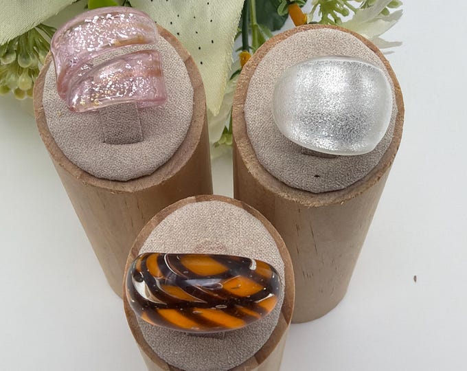 Size 6 * Lampwork Glass Rings | Assorted Glass Rings | Murano Glass Inspired Glass Rings